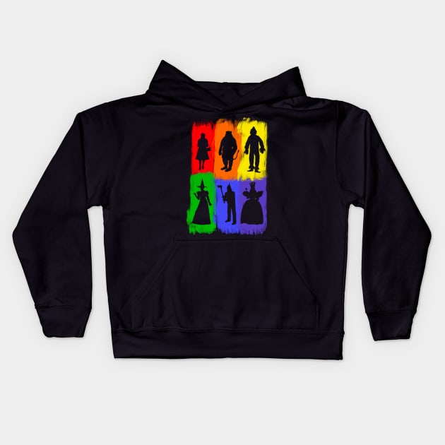 Dark side of the rainbow Kids Hoodie by joefixit2